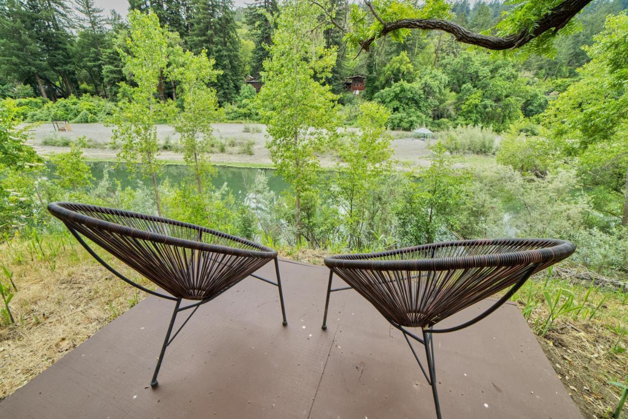 Rivers Breeze Relaxing Riverside Cabin With Private Suite Kayaks Healdsburg Ngoại thất bức ảnh