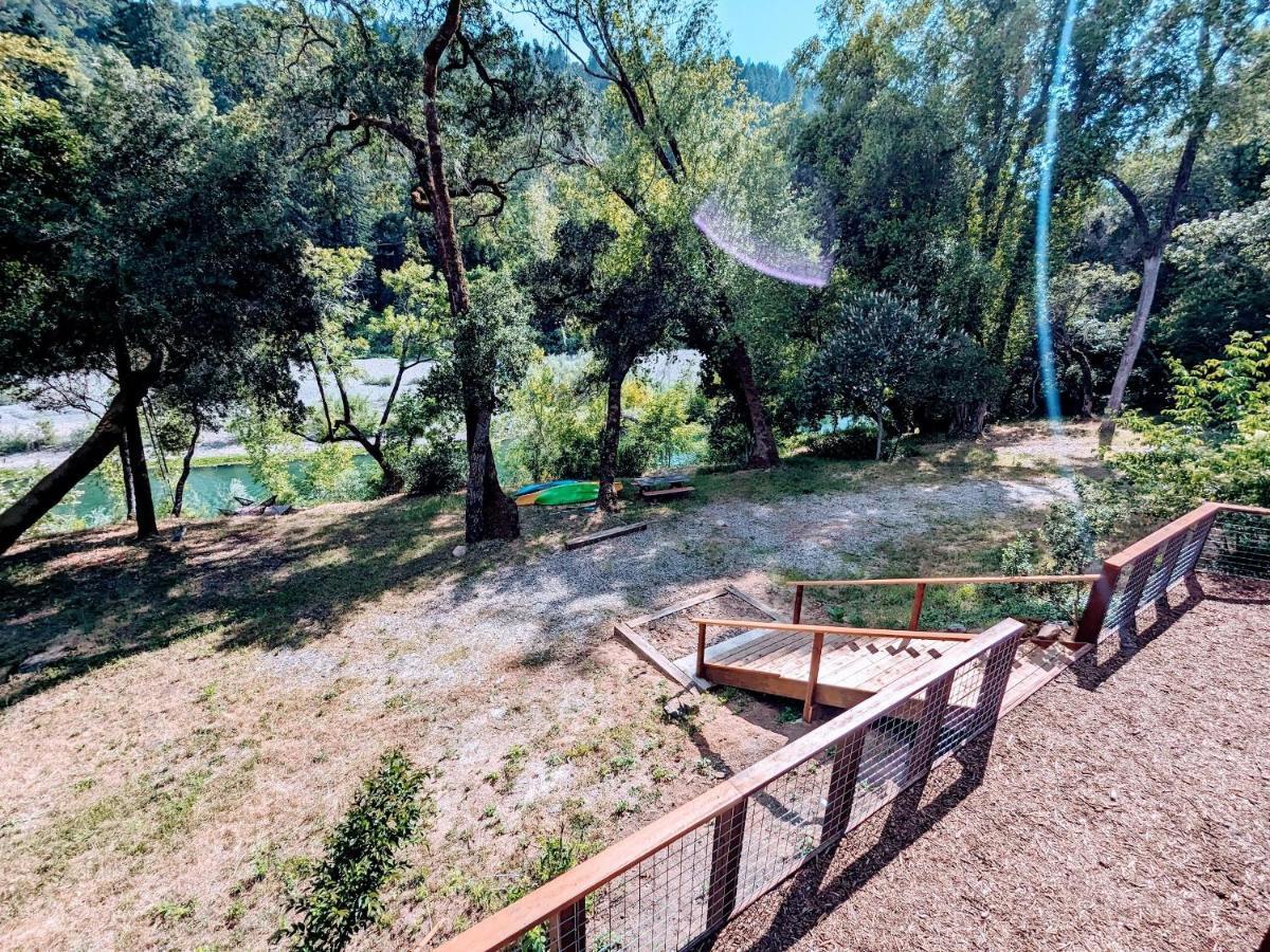 Rivers Breeze Relaxing Riverside Cabin With Private Suite Kayaks Healdsburg Ngoại thất bức ảnh